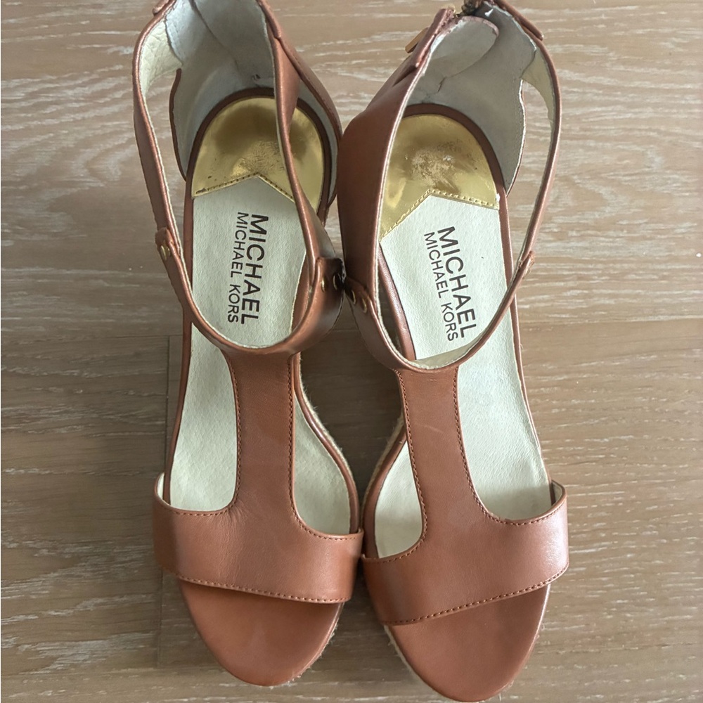 MICHAEL Michael Kors Brown Leather Sandals
